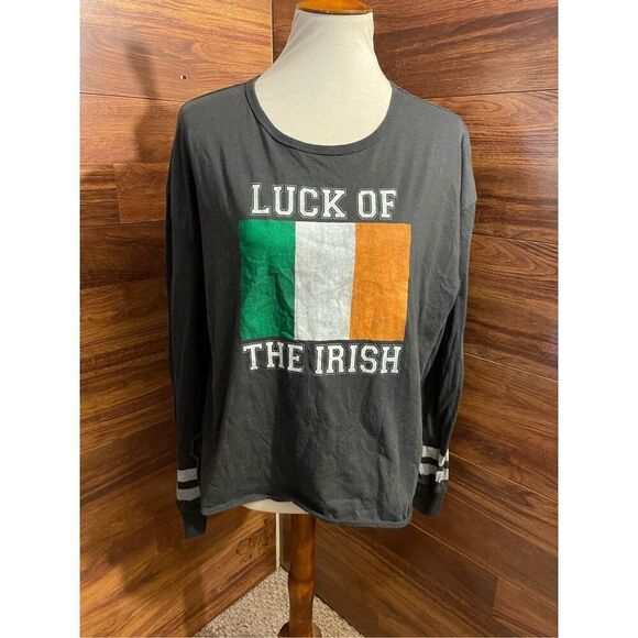 St. Patrick’s Day Way to Celebrate! Gary Long sleeve Shirt with Irish Flag Size - Picture 8 of 9
